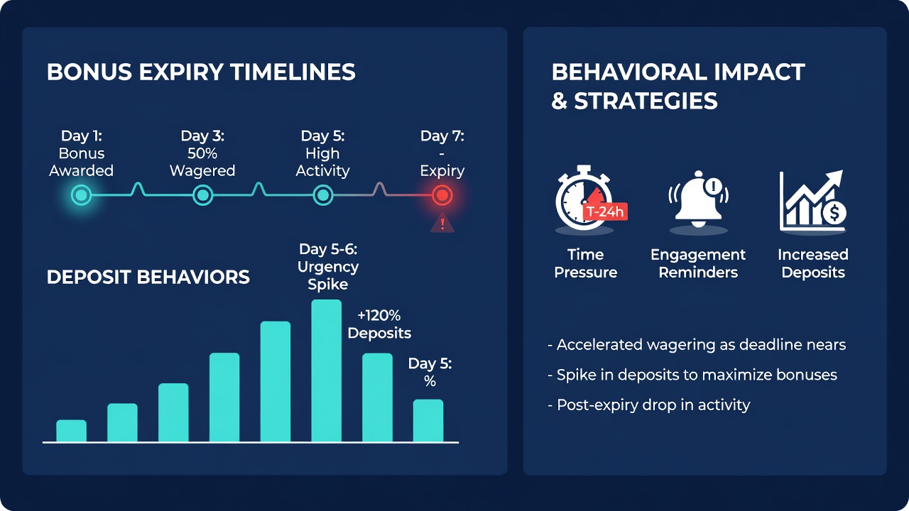 Chart displaying deposit behavior trends linked to bonus expiry periods in online casino environments