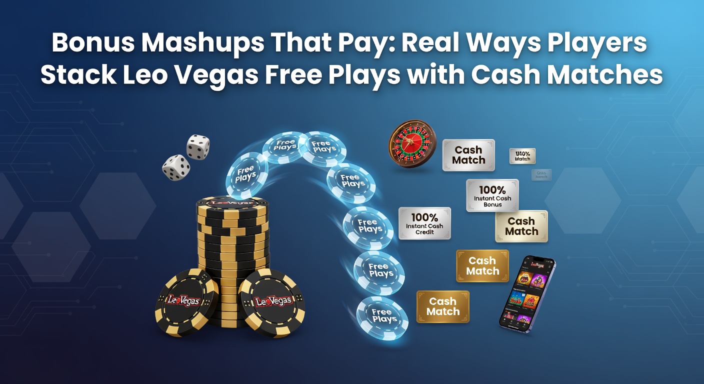 Leo Vegas casino interface showing stacked bonus offers with free spins and cash matches highlighted