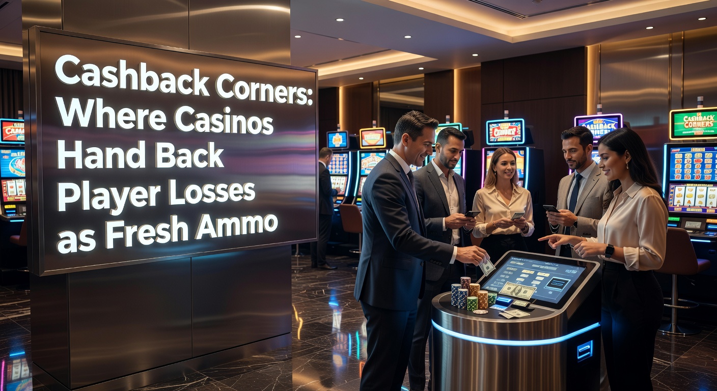 Casino player receiving cashback notification on a mobile device, highlighting loss recovery features in online gaming platforms