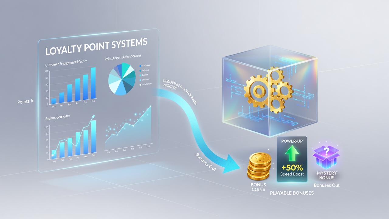 Detailed breakdown of tier levels and point conversion charts displayed on a casino dashboard