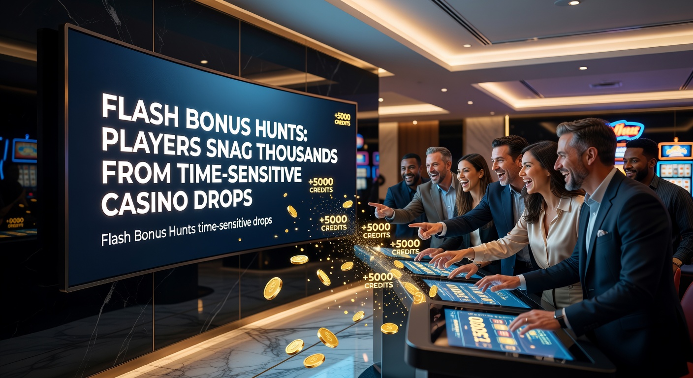 Casino players on their phones chasing flash bonus notifications during a high-stakes drop event