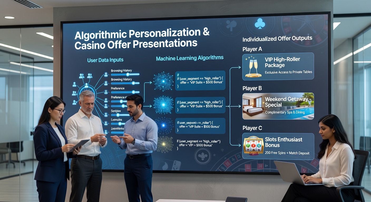 Data visualization dashboard showing algorithmic segmentation of casino player offers and engagement metrics