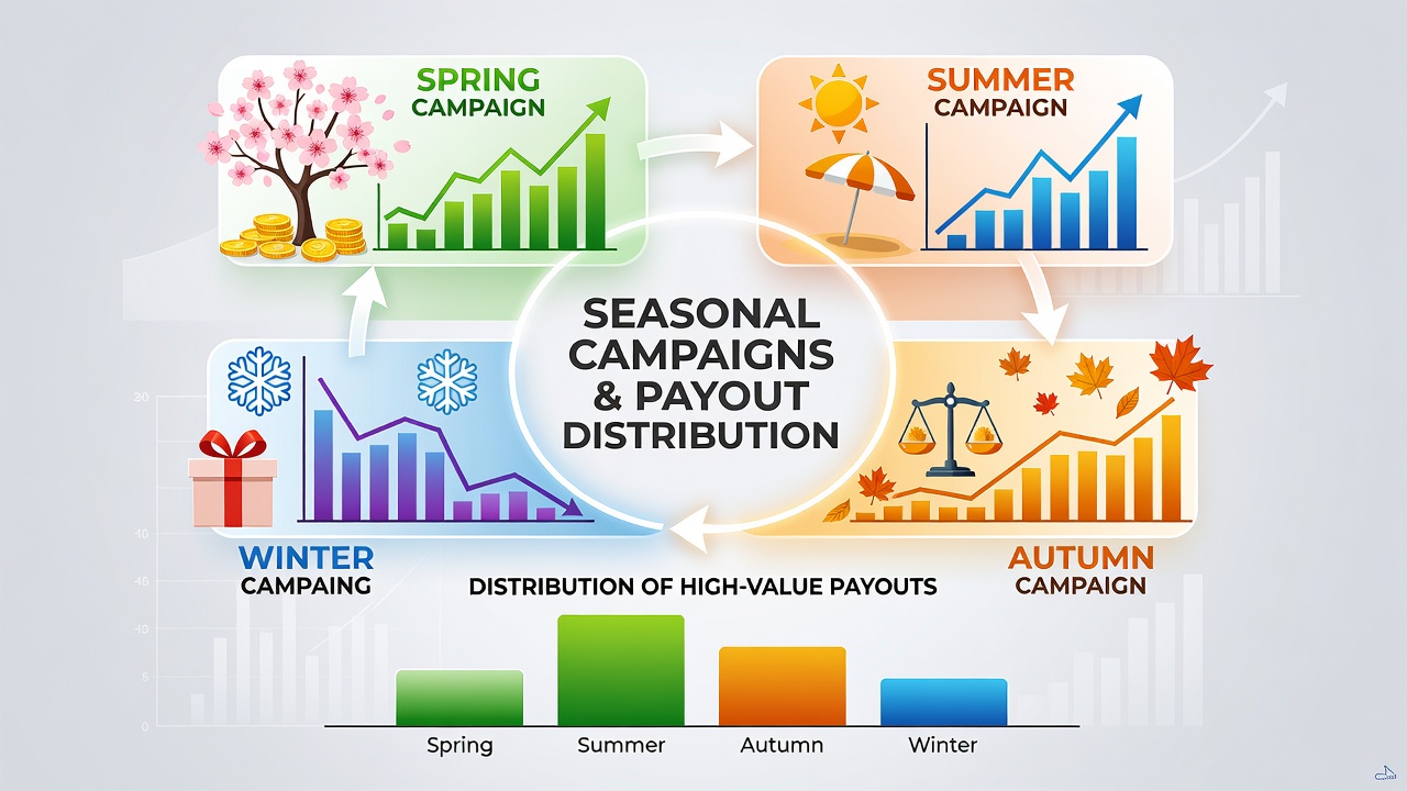 Chart showing payout distribution shifts during seasonal casino events