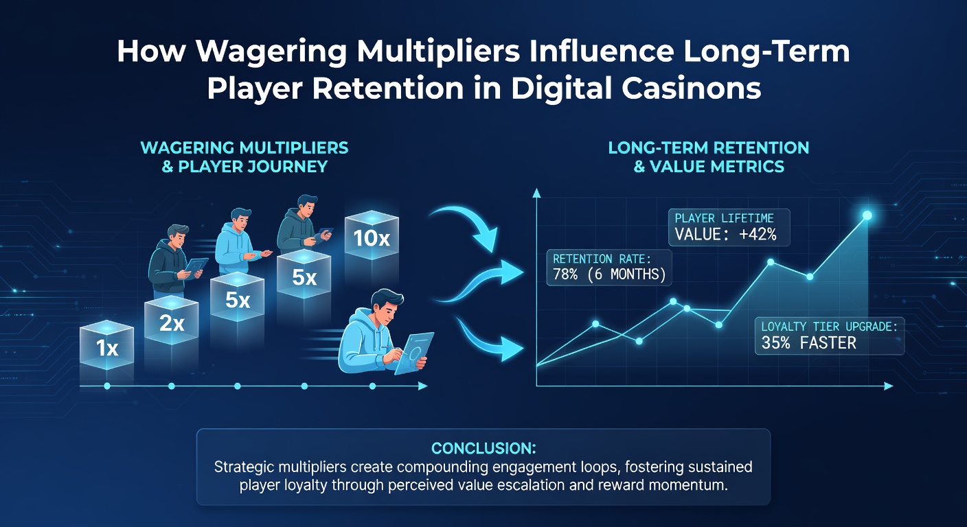Graph showing retention statistics related to multipliers in digital gambling