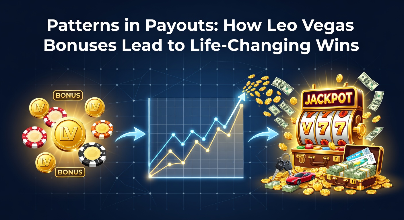 Colorful chart illustrating payout trends from Leo Vegas bonus plays, highlighting spikes in major wins