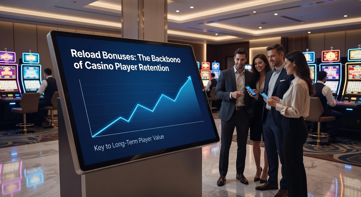 Graph illustrating player retention rates with and without reload bonuses over a 12-month period