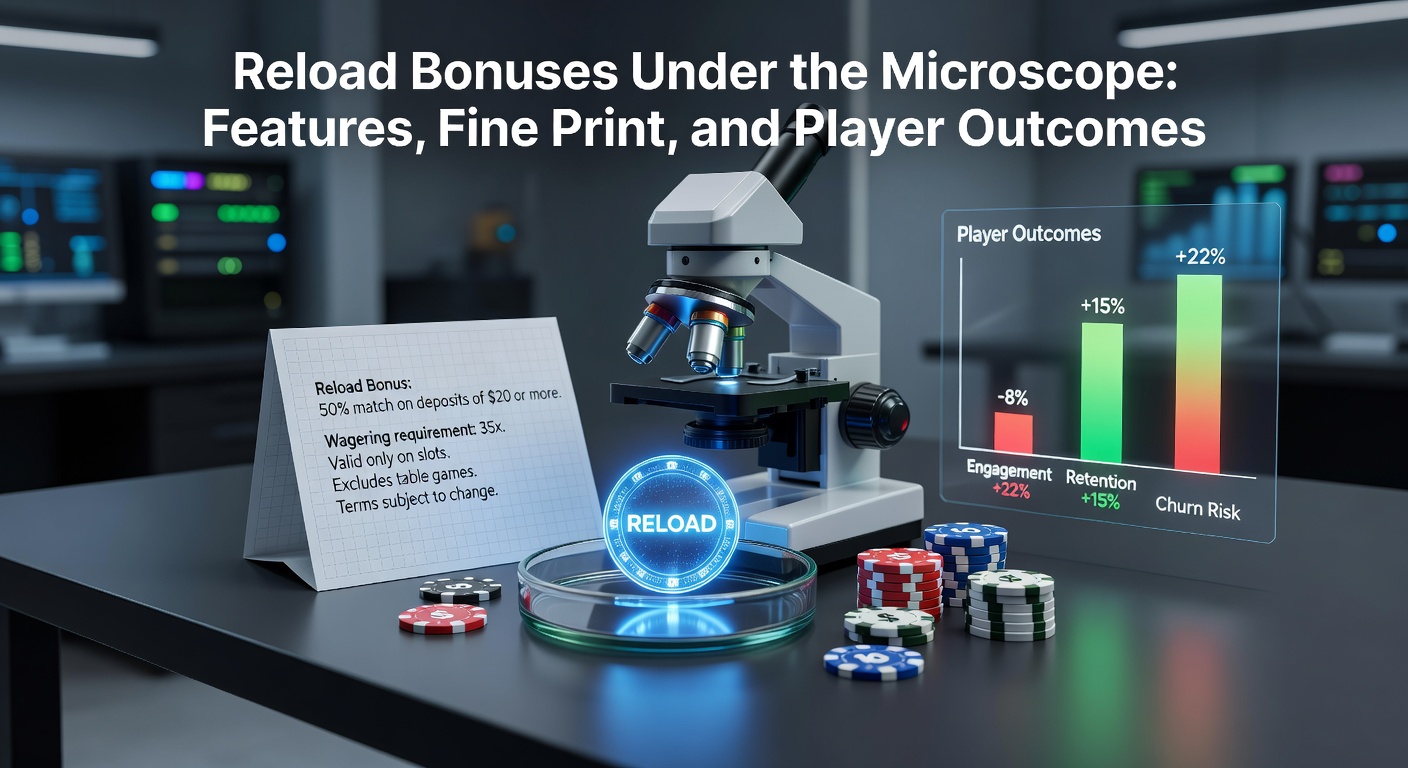 Graphic depicting reload bonus cycles with coins stacking up on subsequent deposits