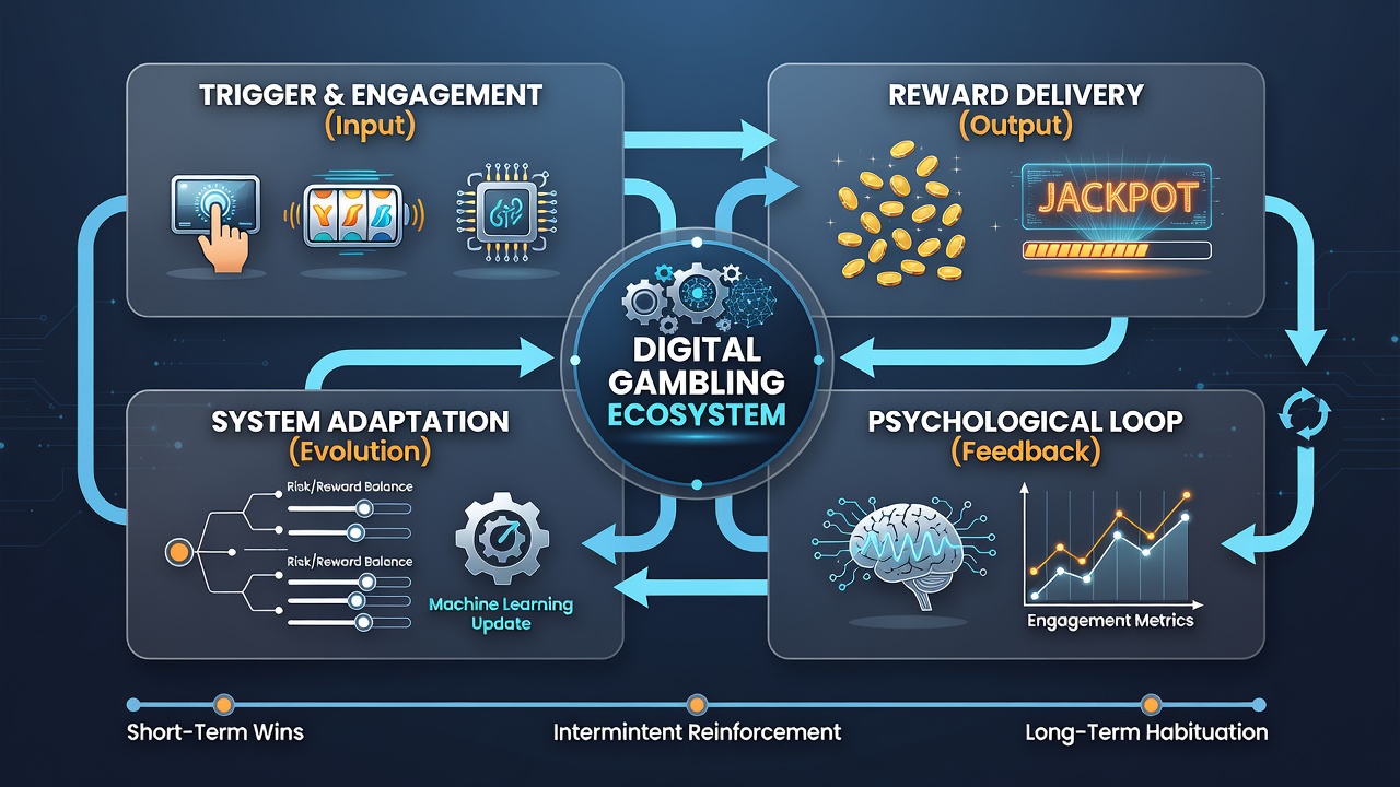 Analytics dashboard illustrating reward cycle adjustments in virtual gambling environments