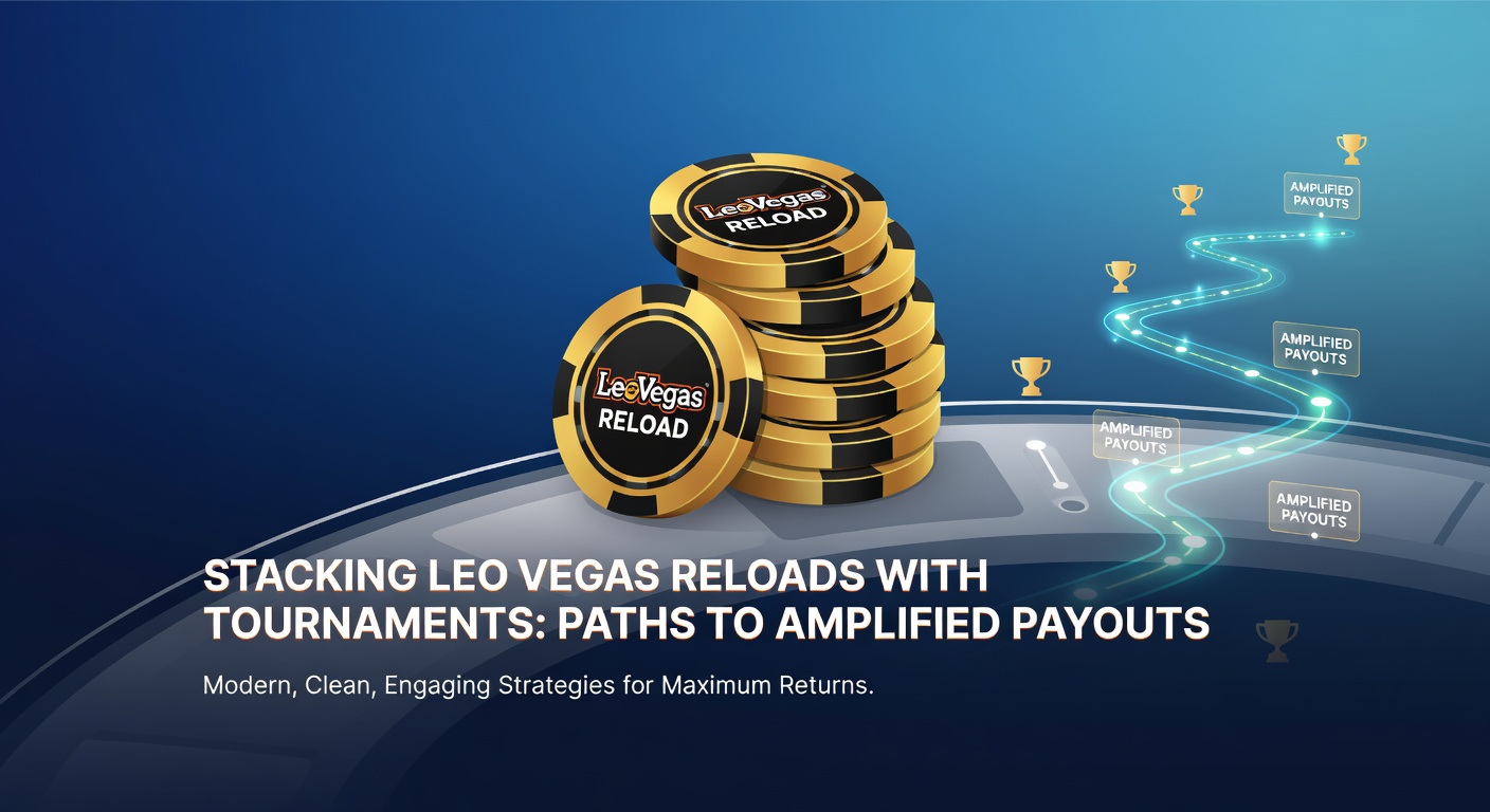 Vibrant graphic showing Leo Vegas casino interface with reload bonus icons and tournament leaderboards glowing in neon lights