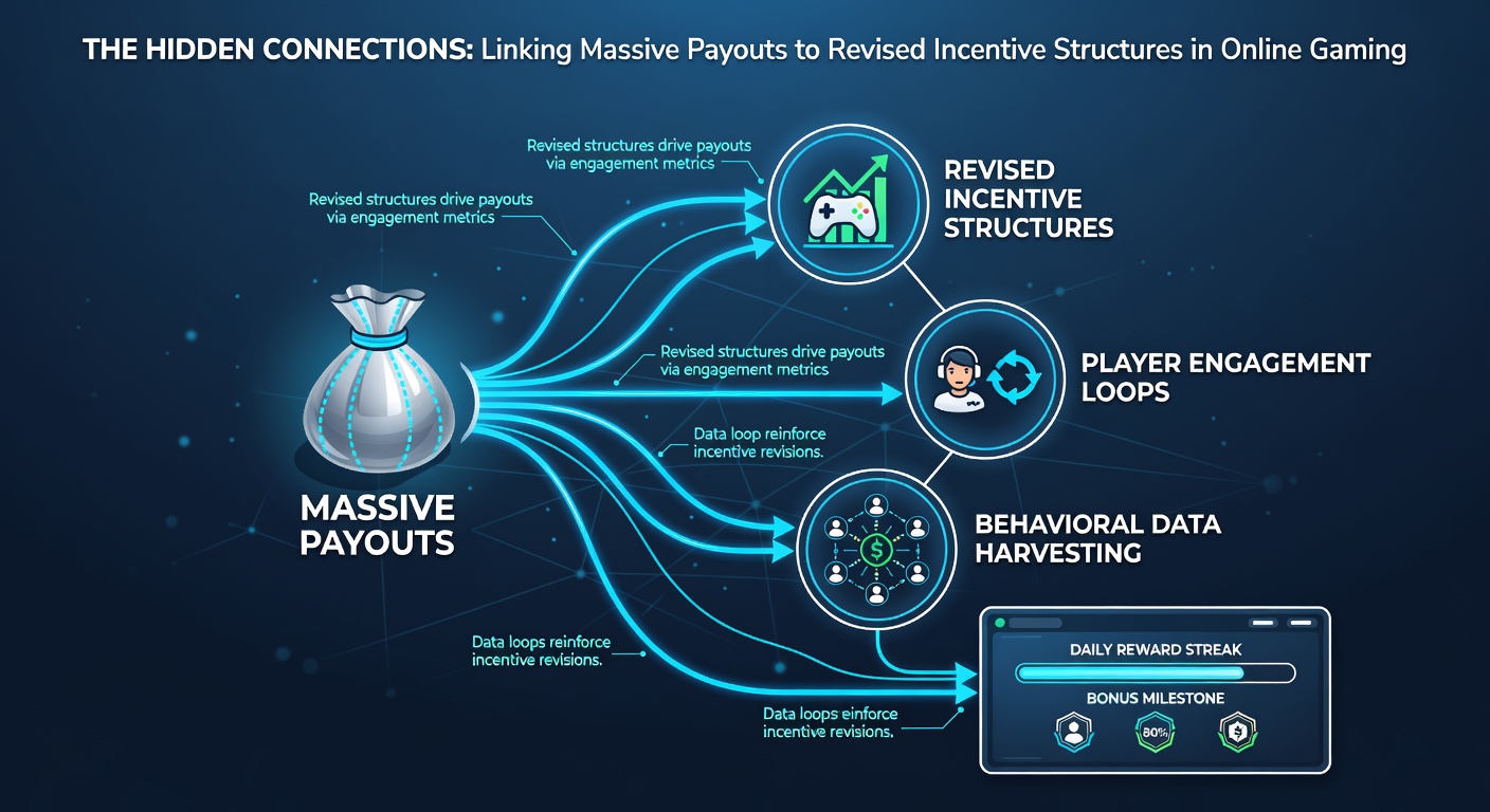 Illustration of online gaming dashboard highlighting revised incentive tiers and payout notifications