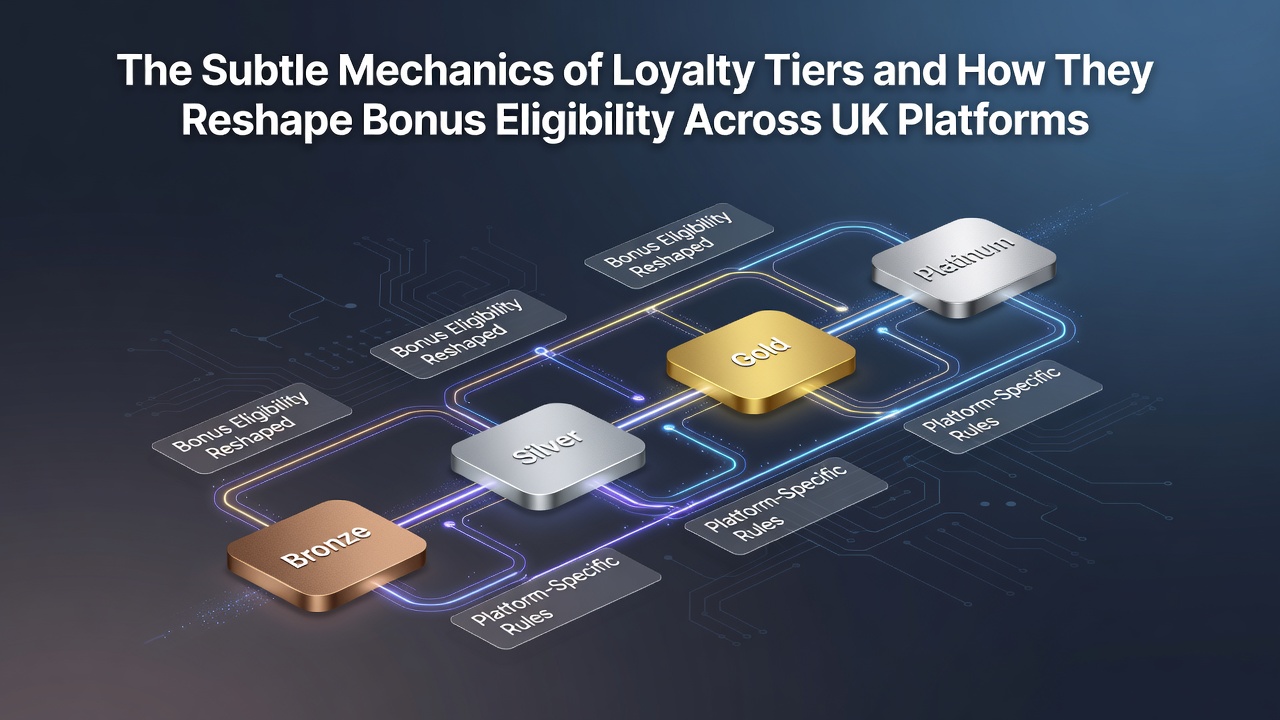 Infographic illustrating bonus scaling across different loyalty tiers on UK gaming sites
