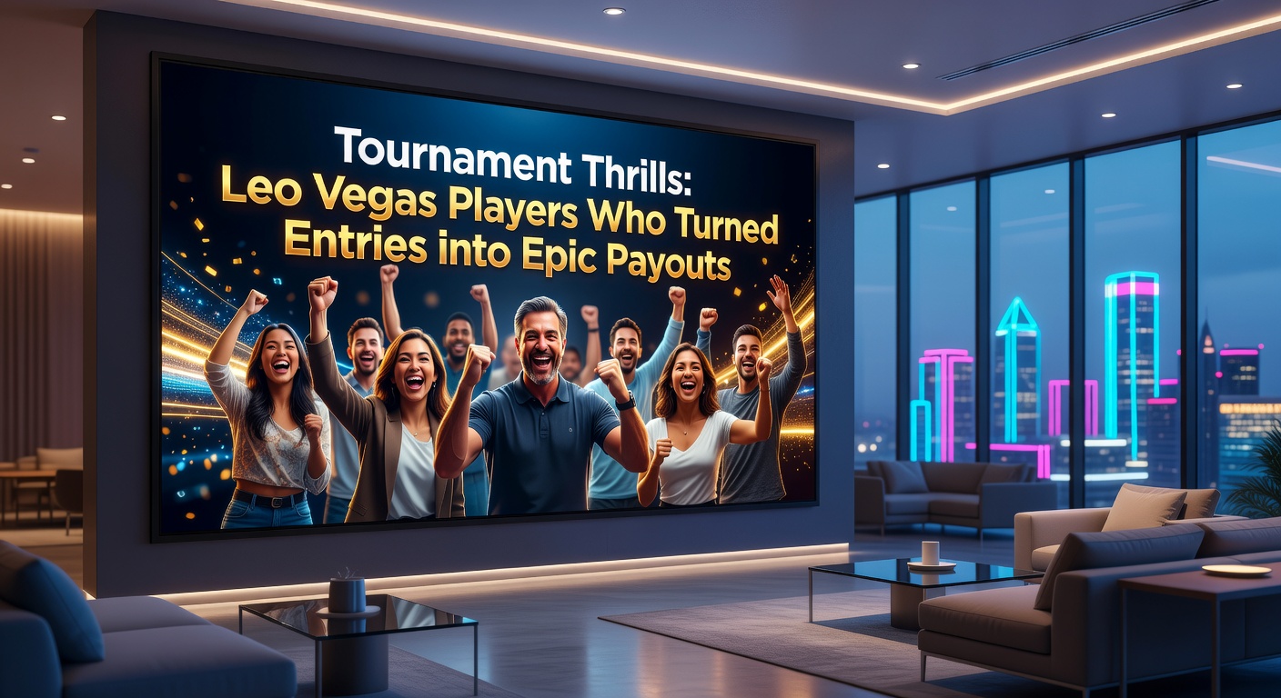 Close-up of a Leo Vegas tournament leaderboard showing top players and their massive point totals alongside trophy icons