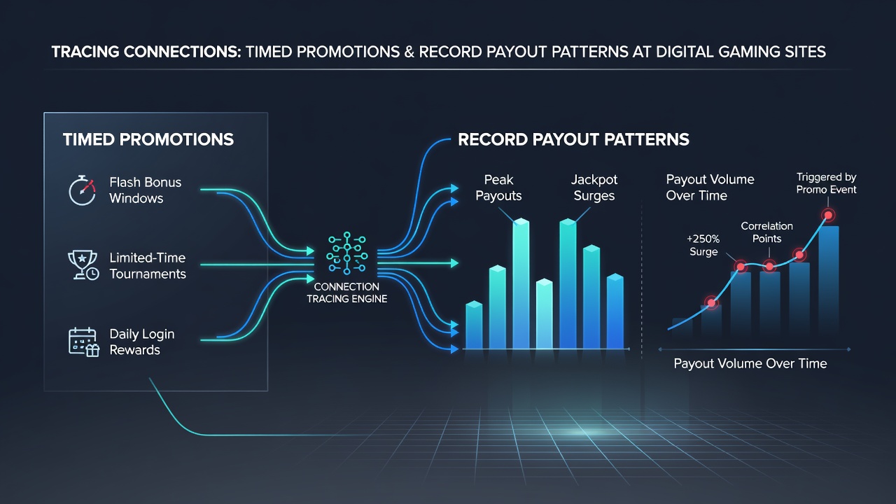 Chart illustrating payout frequency spikes during promotional periods at online casinos